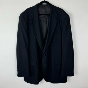 Towncraft 100% Wool Men's Premium Quality Blazer Sportcoat Jacket Blk